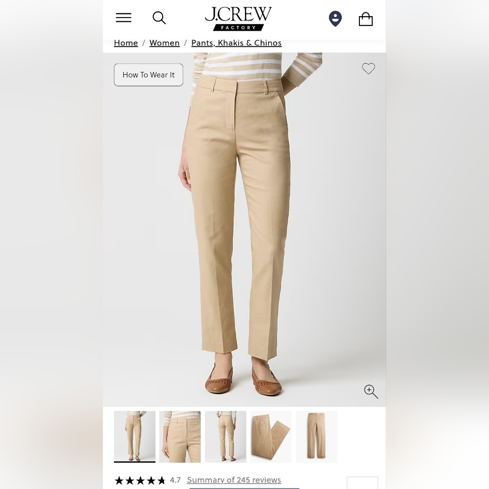 J. Crew Factory Kallie Sretch Linen Straight Leg Pant